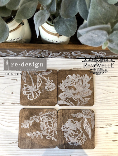 Redesign Decor Clear-Cling Stamps - Linear Floral