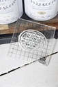 Pressure plate stamps with handle - 10 x 10 cm