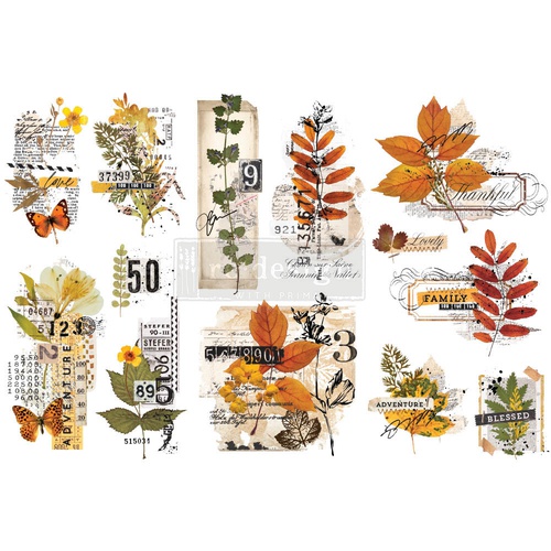 Decor Transfers® - Foliage Collector 3 sheets, 6&quot;x12&quot;