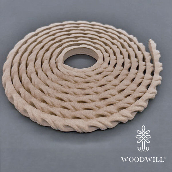 Wood Carved Flexible Trimm~ 215cm. X 0.9cm.