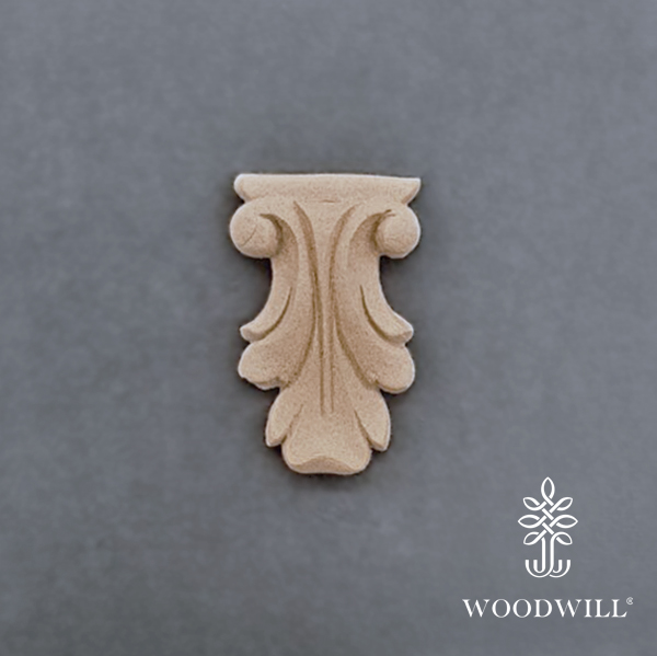 Wood Carved Decorative Column / Pillar 5cm x 3 cm