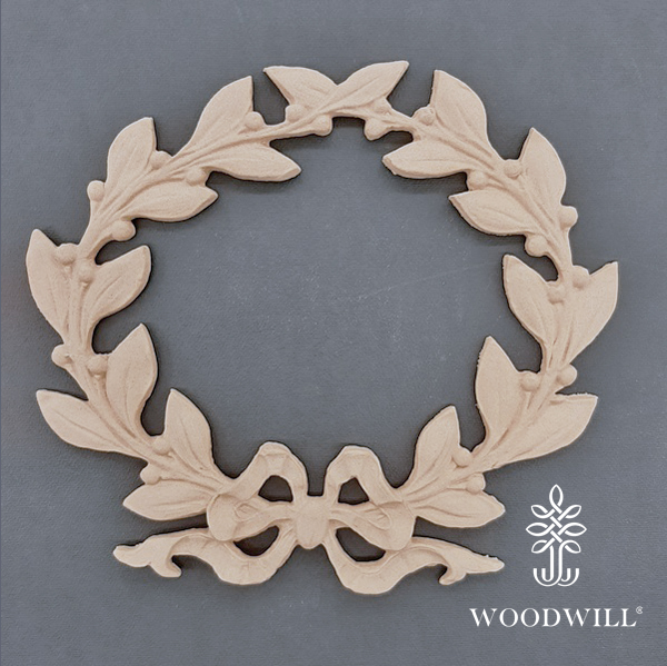 Wood Carved Decorative Wreath 19cm. X 20cm