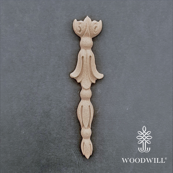 Wood Carved Decorative Column / Pillar 11.7 cm x 2.8 cm