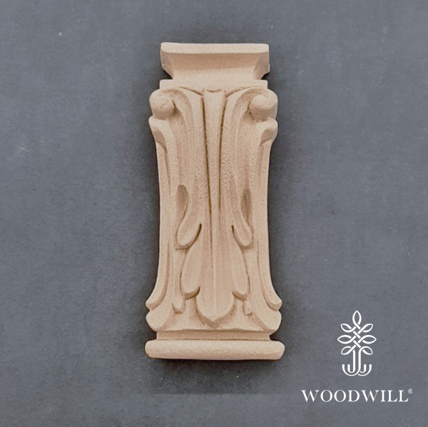 Wood Carved Decorative Column / Pillar 13 cm x 6 cm