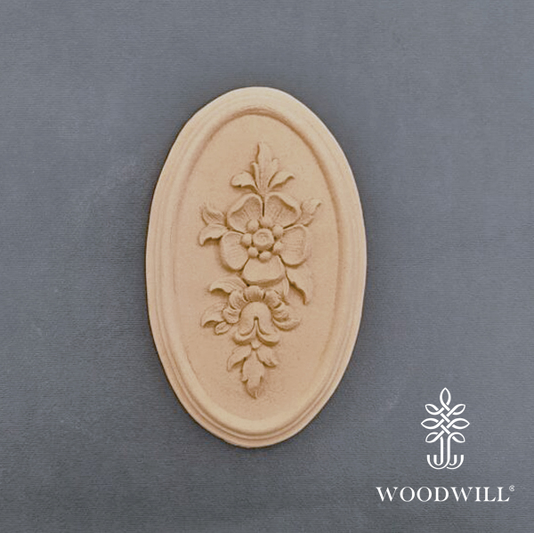 Wood Carving Decorative &quot;Oval&quot; 14cm. Χ 9cm