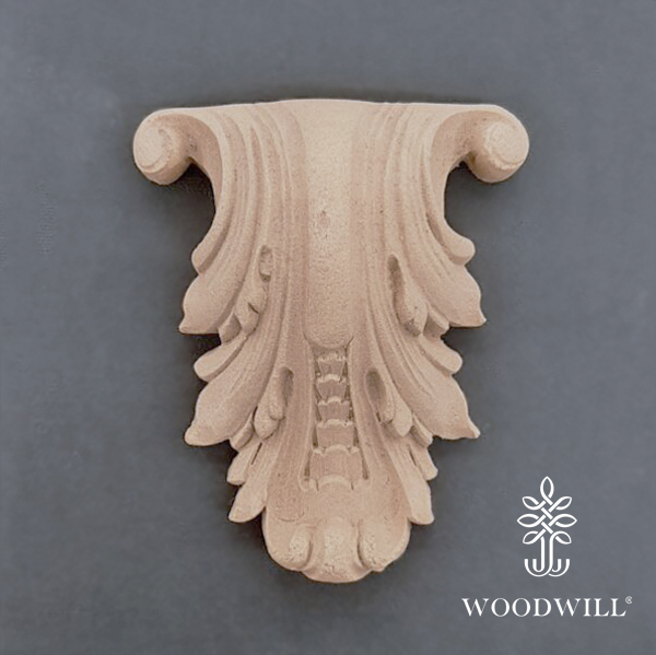 Wood Carved Decorative Column / Pillar 9.5cm. x 11.2cm