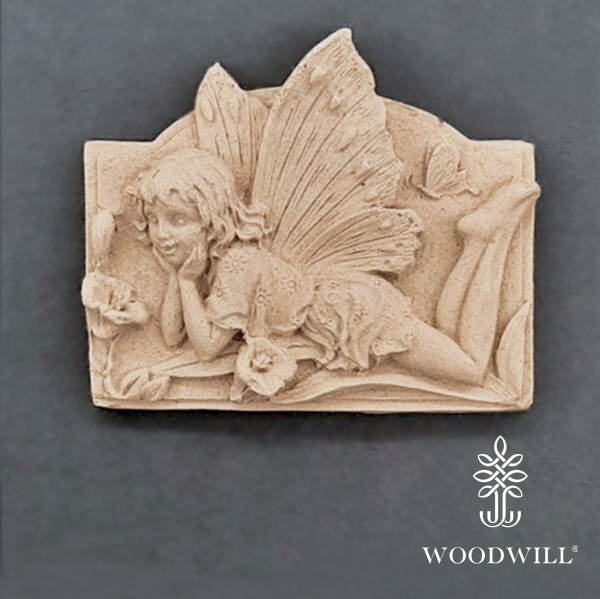 Wood Carved Decorative Fairy 11.8 cm x 9.8 cm