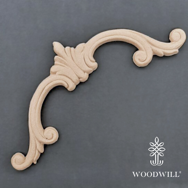 Wood Carving Decorative Center 7.4cm x 5cm