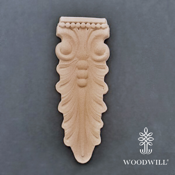 Wood Carved Decorative Column / Pillar 4.5cm. X 12.5cm