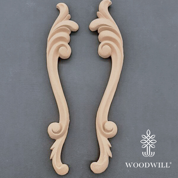 Wood Carving Decorative Set of 2 pieces 4cm. X 26cm