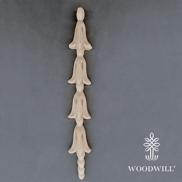 Wood Carved Decorative Column / Pillar 25 cm x 4.2 cm