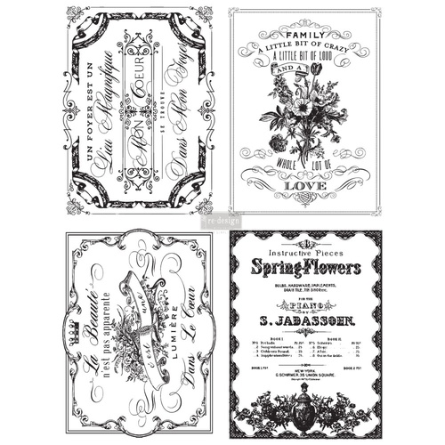 Redesign Décor Transfers® - Spring Flowers - 4 sheets, design size 55,88 cm x 76,20 cm