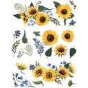 Redesign Décor Transfers® - Sunflower Fields - 3 sheets, design size 55,88 cm x 76,20 cm