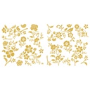 [672975863289] Hokus Pokus - Blooms - Gold - 2 Pieces