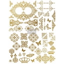 [655350635695] Redesign Gold Transfer - Gilded Baroque Scrollwork