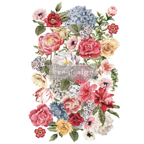 Redesign Décor Transfers® - Wondrous Floral II - size 59,69 cm x 91,44 cm, cut into 3 sheets