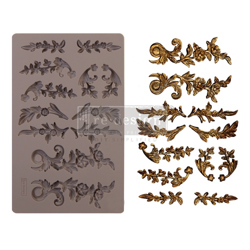 Redesign Décor Moulds® - Delicate Flora - 1 pc - 12,7 cm x 20,32 cm - 8 mm thickness