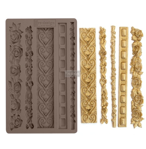 Redesign Décor Moulds® - Elegant Borders - 1 pc, 12,7 cm x 20,32 cm, 8 mm thickness