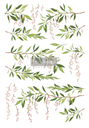 Redesign Décor Transfers® - Spring Branch - Total sheet size 60,96 cm x 88,90 cm, cut into 3 sheets