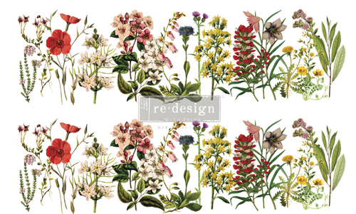 Redesign Décor Transfers® - The Flower Fields - 2 sheets, design size 60,96 cm x 88,90 cm