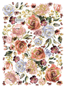 Redesign Décor Transfers - Rose &amp;amp; Rouge - size 60,96 cm x 88,90 cm, cut into 3 sheets