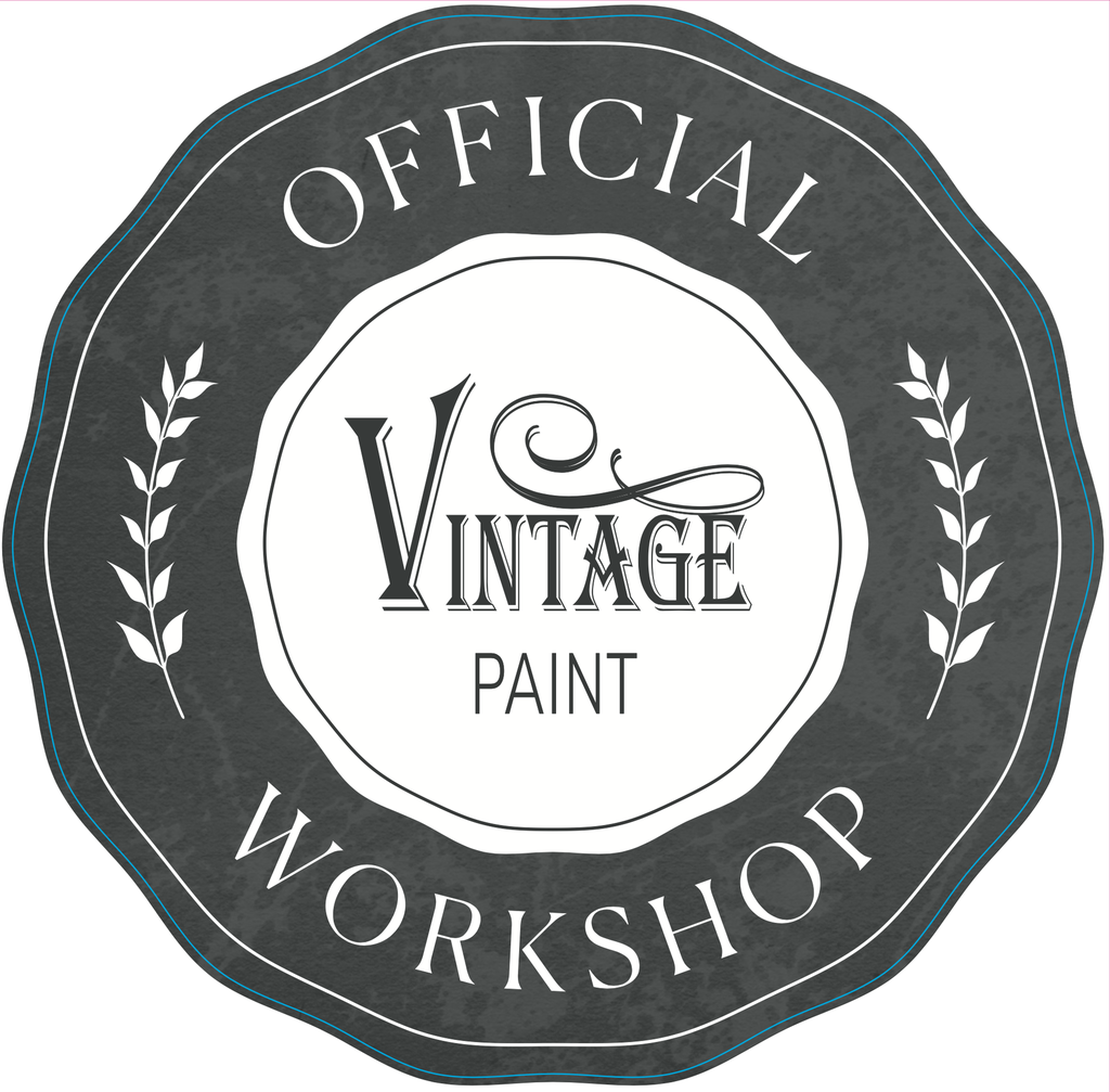 Workshop double sided window Sticker (2) 25 cm Vintage Paint in Dark Lavender