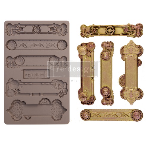 Redesign Décor Moulds® - Steampunk Plates - 1 pc, 12,7 cm x 20,32 cm, 8 mm thickness