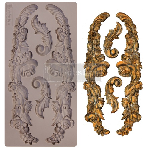 Redesign Décor Moulds® - Delicate Floral Strands - 1 pc, 12,7 cm x 25,4 cm, 8 mm thickness