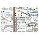 [655350653392] Redesign Décor Transfers® - Spring Dragonfly - 3 sheets, 15,24 cm x 30,48 cm