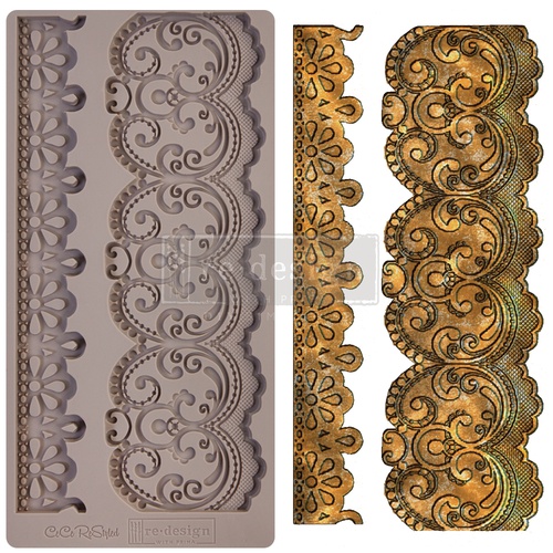 Redesign Décor Moulds® - CECE Border Lace - 1 pc, 12,7 cm x 25,4 cm, 8mm tickness