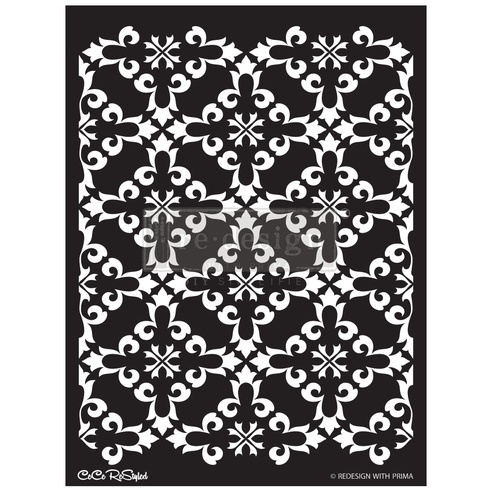 Redesign Stencil -  CECE Gothic Trellis - sheet size 45,72 cm x 64,77 cm, design size 42,42 cm x 55,37 cm