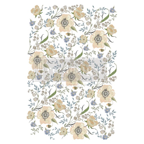 Décor Transfers® - Goldenrod Florals - Total sheet size 61 cm x 89 cm, cut into 3 sheets