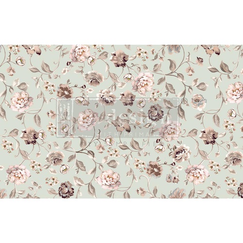 Découpage Décor Tissue Paper - Neautral Florals - 1 sheet, 48,25 cm x 76,20 cm