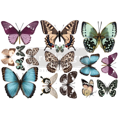Décor Transfers® - Butterfly - 3 sheets, 15,25 cm x 30,50 cm