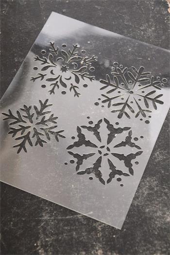 [700226] 3D Stencil - Snowflakes re-useable