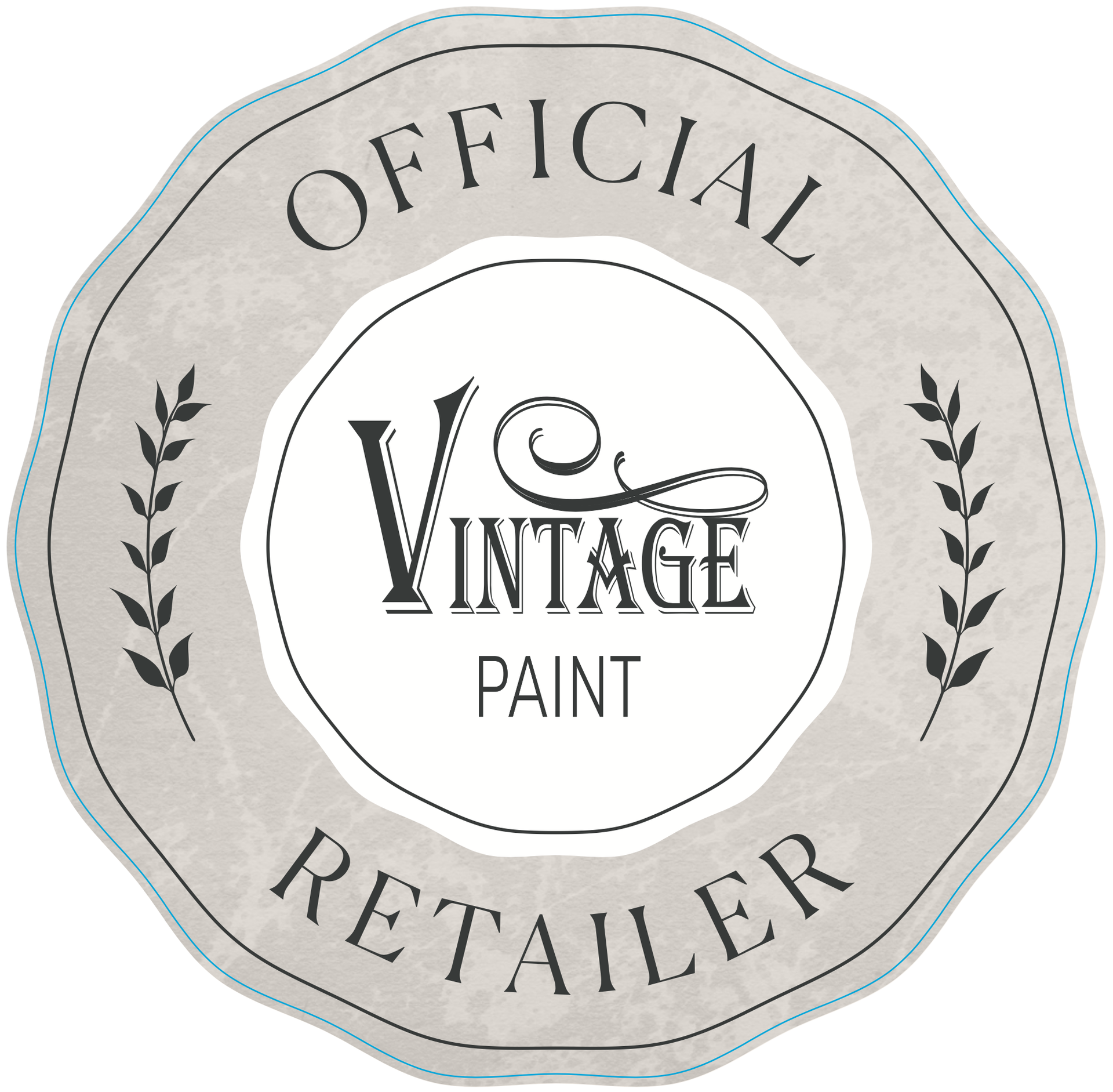 [Shop Sticker] Sticker 25 CM Vintage Paint  Retailer Beige