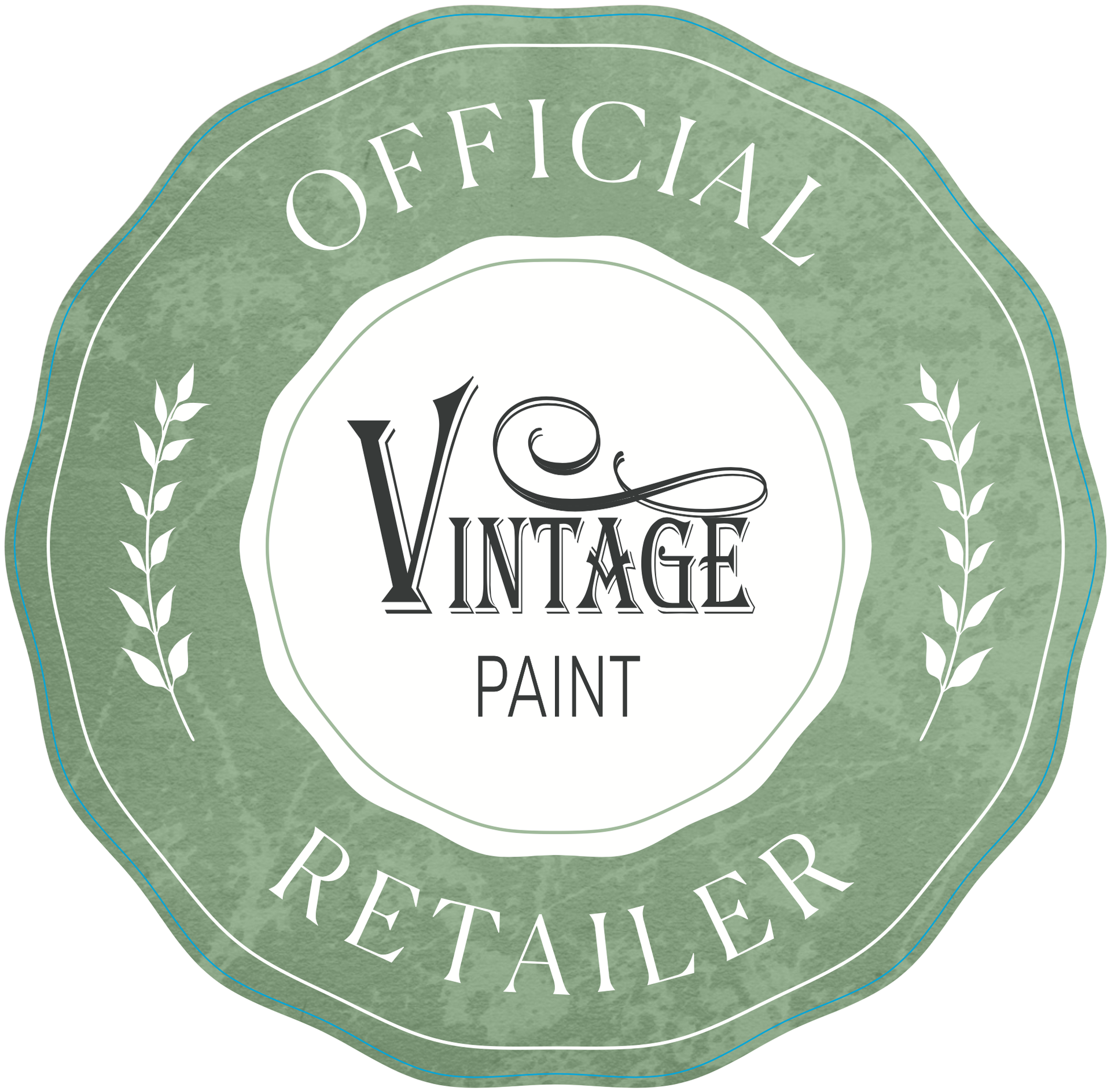 [shop sticker] Retailer double sided window Sticker (1) 25 cm Vintage Paint Green