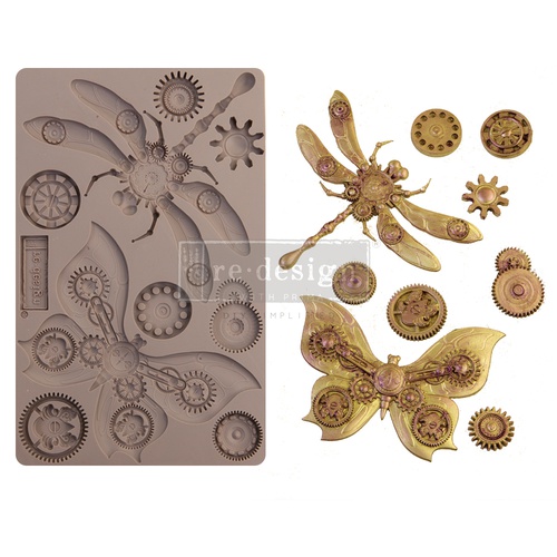 [655350652142] Redesign Décor Moulds® - Mechanical Insectica - 1 pc, 12,7 cm x 20,32 cm, 8 mm thickness
