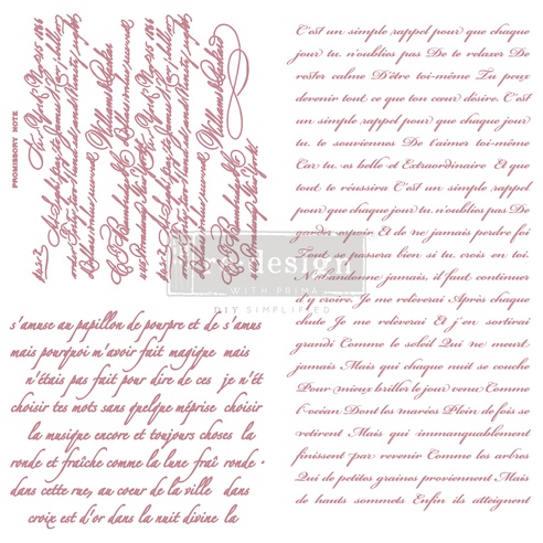 [655350650636] Redesign Decor Stamp - Vintage Script