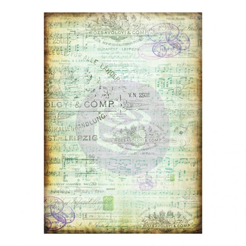 [655350967208] Finnabair Tissue Paper Musica - 6 sheets - size 70cm x 50cm