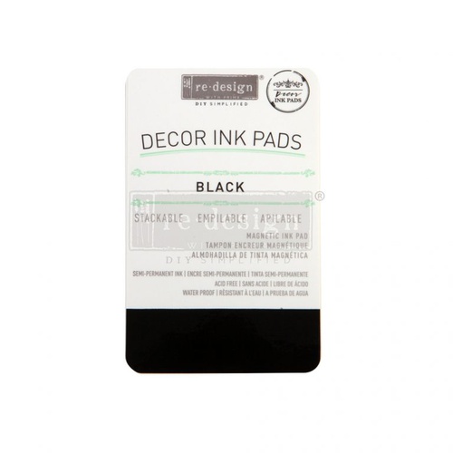 [655350651312] Redesign Décor Ink Pad - Black - Magnetic ink