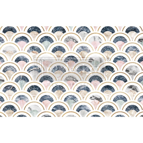 [655350646677] Découpage Décor Tissue Paper - Marbled Scales - 1 sheet, 48,25 cm x 76,20 cm