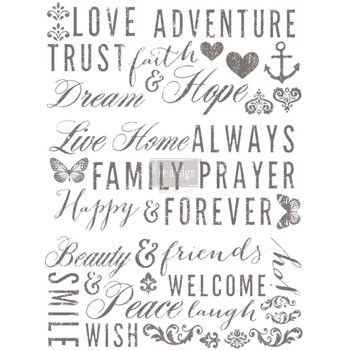 [655350637019] Redesign Décor Transfers® - Words to Live By - size 55,88 cm x 76,20 cm