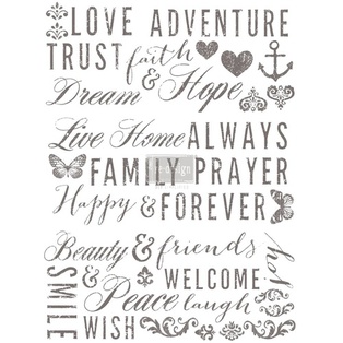 Redesign Décor Transfers® - Words to Live By - size 55,88 cm x 76,20 cm