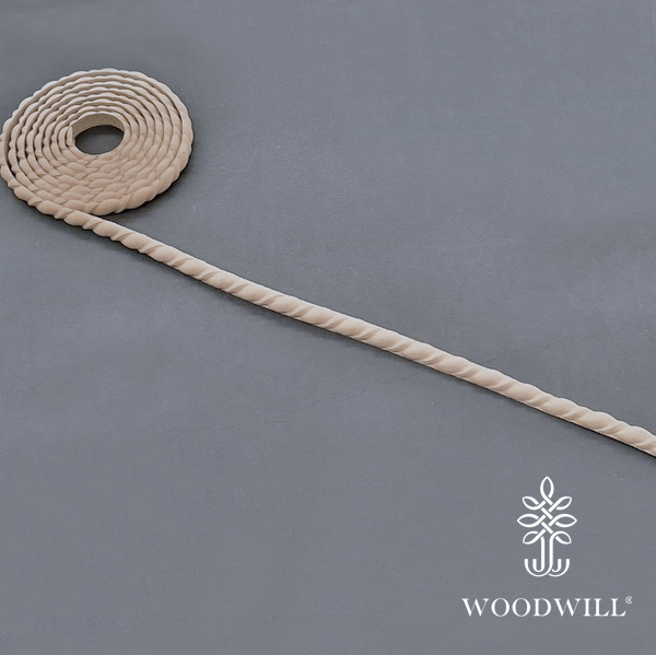 [804046] Wood Carved Flexible Trimm~ 215cm. Χ 1cm.