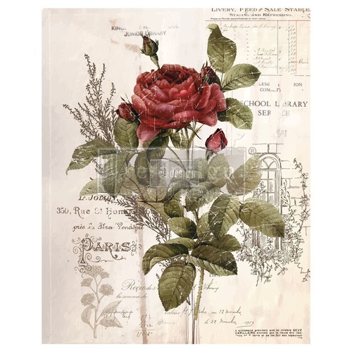 [655350640675] Redesign Décor Transfers® - Botanical Rose - size 60,96 cm x 76,20 cm