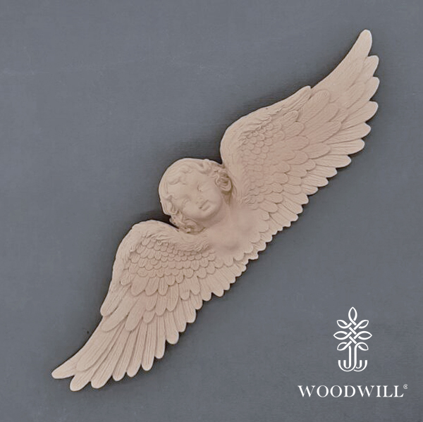 [800519] Wood Carved Angel 42.5cm. X 11.5cm