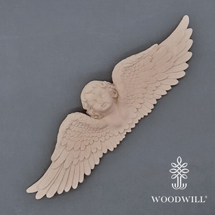 Wood Carved Angel 42.5cm. X 11.5cm