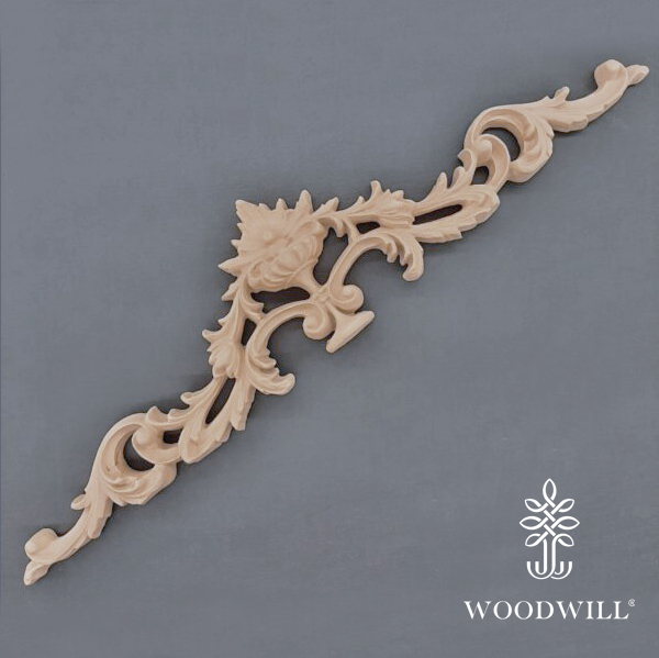 [801260] Wood Carving Decorative Center 61cm. X 14cm