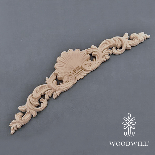 [801372] Wood Carving Decorative Center 33 cm x 7 cm